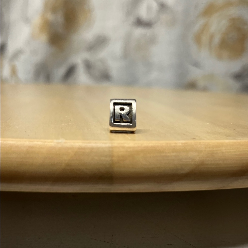 PANDORA Retired Silver Initial 'R' Charm